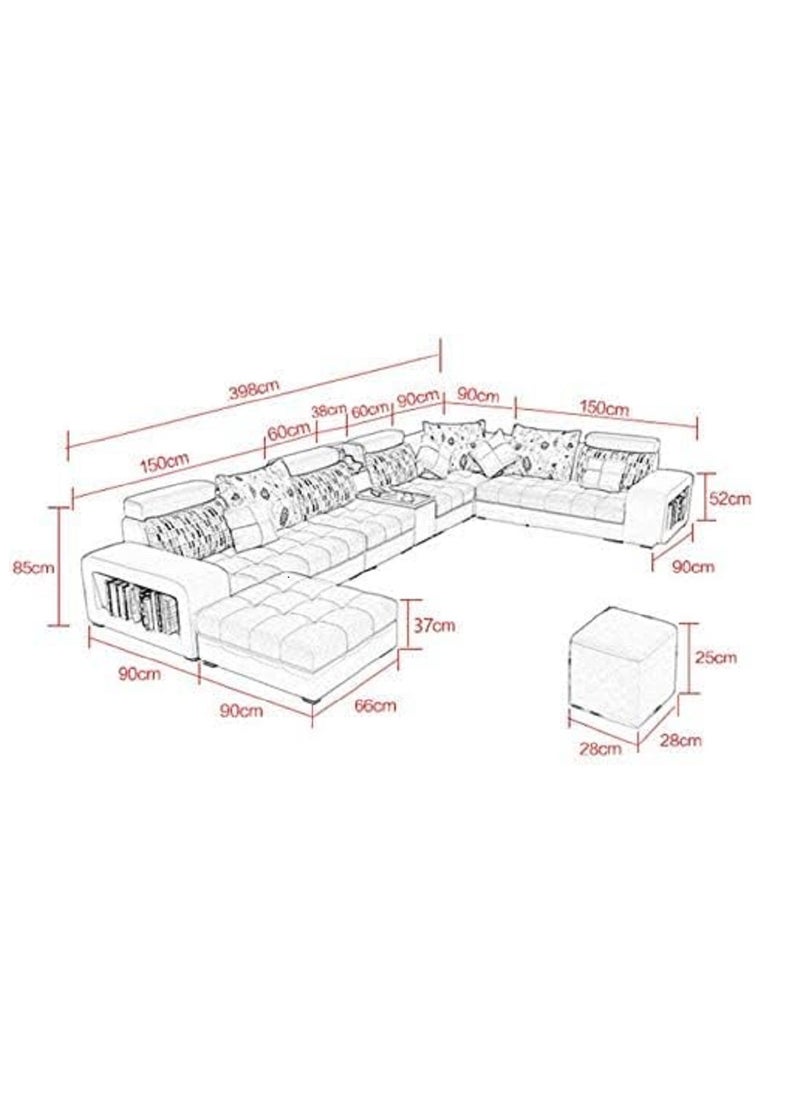 Comfynest Corner Sofa Set Elevate Your Apartment's Living Room with Stylish Furniture  - Image 2