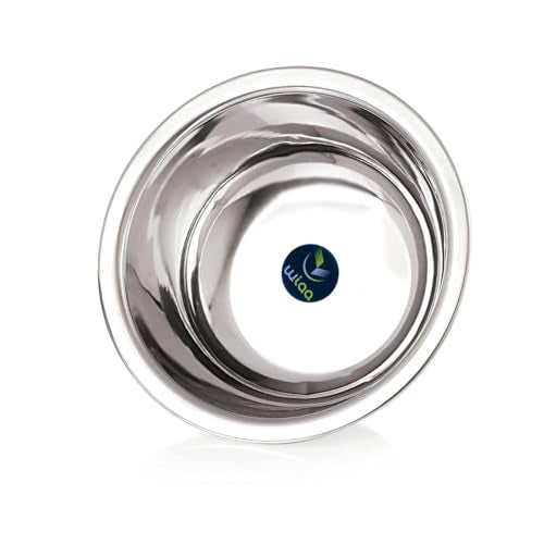 WIAA Stainless Steel Mixing Bowl 1400ml | Food-Grade Steel | Lightweight Round Base Bowl | Stackable, Wide Rim, Multipurpose Kitchen Use (Pack of 2) - Image 3