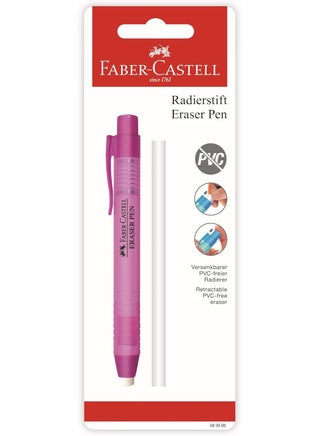 Eraser Pen With Extra Refill Assorted Barrel Colours - view 4