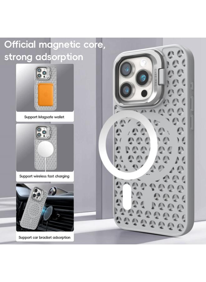 اس-توب جراب لهاتف iPhone 13 مزود بحامل عدسة تبريد مجوف من MagSafe جراب هاتف TPU مغناطيسي - Image 2