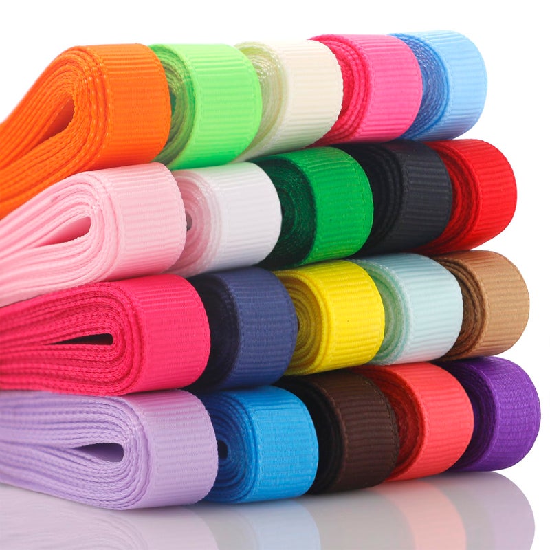 QingHan Grosgrain Ribbon 3/8 Inches 40 Yards (20 Colors x 2yards) - Image 1
