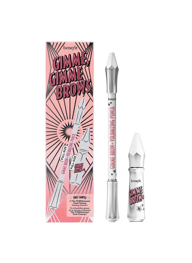 benefit Benefit Gimme Brow Set Includes Full Size Gimme Brow Volumizing Pencil  Gel in Warm Deep Brown 