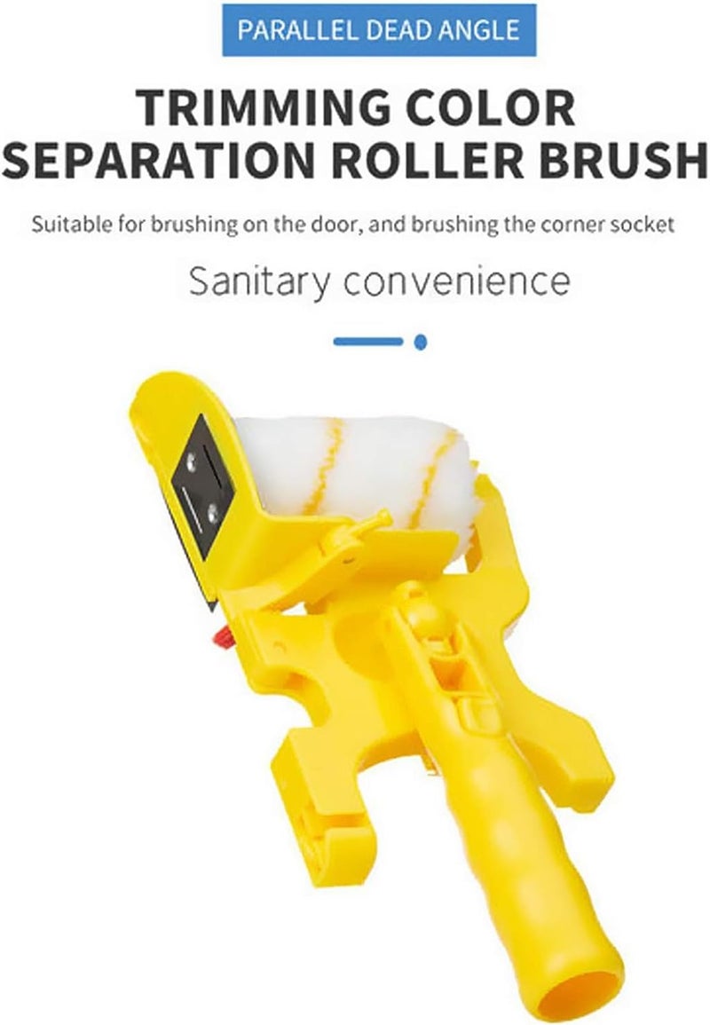 Luckam Paint Edger Roller Brush, Multifunctional Hand-held Clean-Cut Paint Edger Roller Brush Portable Tool Kit,Pole Mountable Paint Edger with Roller and Brush for Home Room Wall Ceiling Painting - Image 3