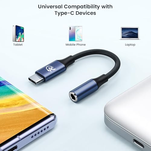 AUDIOCULAR Type-C to 3.5mm Audio Jack Connector, Converter, Support 16bit 48kHz Type-C to Aux Portable DAC Dongle, Compatible with iPhone 16/15 Pro Max Plus, Galaxy S25/S24 Ultra/ S24 (Grey) - Image 4