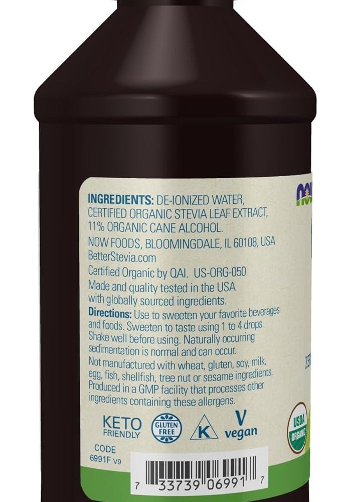 NOW Foods BetterStevia Organic Liquid Sweetener - Image 3