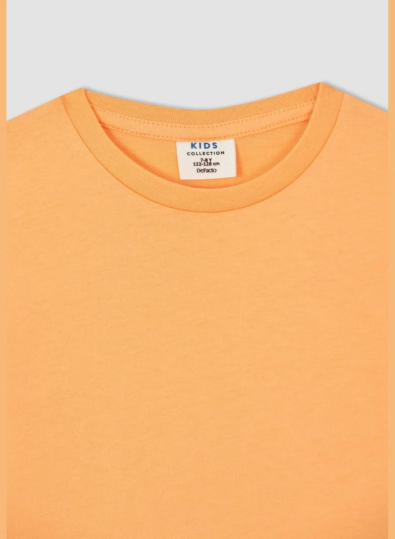 DeFacto 2 Pack Regular Fit Short Sleeve Back Print T-Shirt
