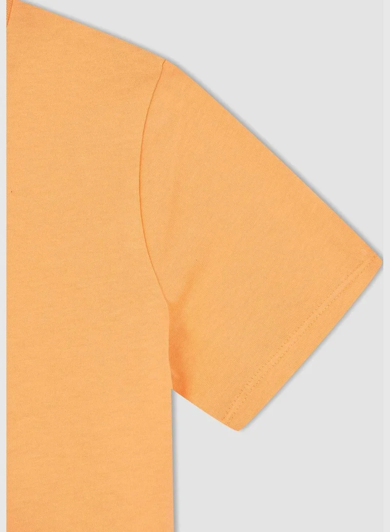 DeFacto 2 Pack Regular Fit Short Sleeve Back Print T-Shirt