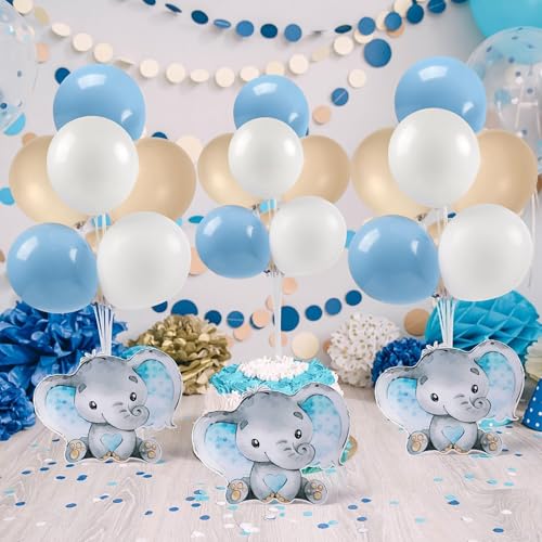 YLOLUL 12 Sets Elephant Baby Shower Balloon Stand Kit for Table Its a Boy Baby Shower with Balloon Decoration for Elephant Theme Gender Reveal Birthday Party Table Decorations Supplies - Image 5