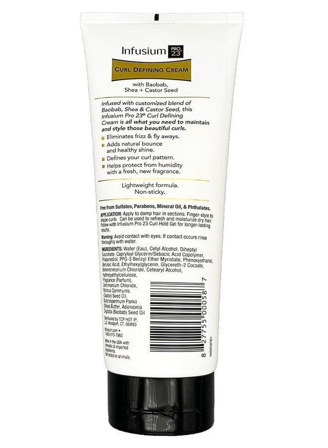 INFUSIUM 23 Curl Defining Hair Cream - Eliminates Frizz and Adds Bounce Shine 8oz., White - Image 2