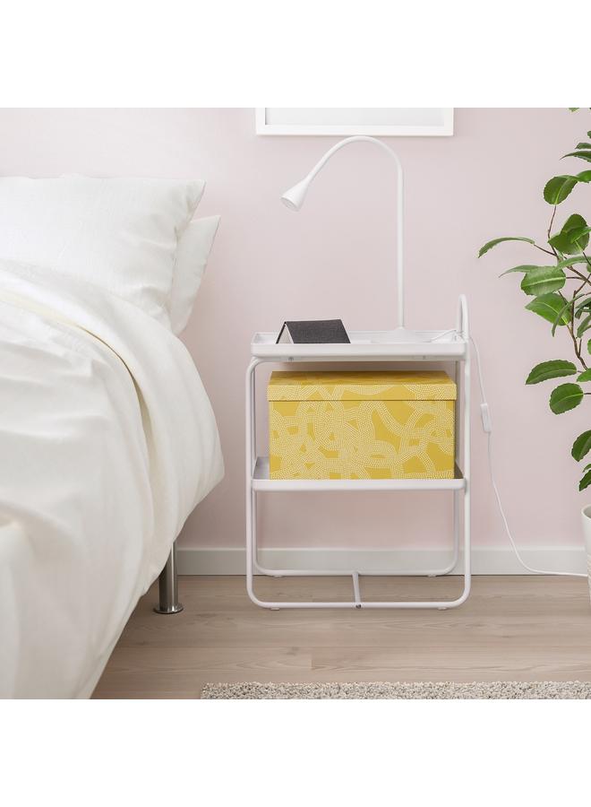 erorex Bedside Table/Shelf Unit, White - Image 2