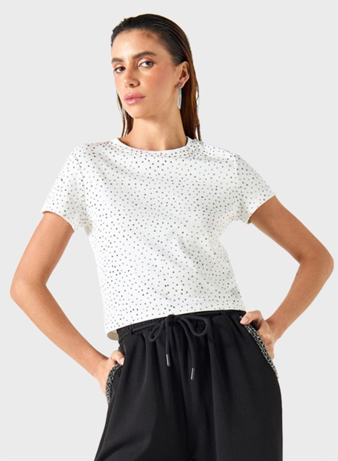 2Xtremz Embellished Crew Neck T-Shirt - Image 1