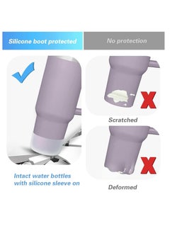 Meetion 4PCS Protective Silicone Boot for Stanley Quencher Adventure 40oz 30oz IceFlow 20oz 30oz Tumbler - Cup Bottom Sleeve Fits Stanley Cup Accessories, Silicone Bottom Cover Sleeve  - Image 4