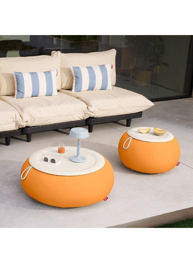 Fatboy Dumpty Outdoor Round Coffee Table - Steel Tabletop, Easy-to-Inflate, Durable for Indoor & Outdoor (87.5 x 35 cm) (Pumpkin) - Image 2