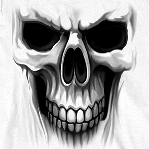 Hot Leathers 21799 Men's Ghost Skull Long Sleeve Shirt (White, X-Large) - Image 4