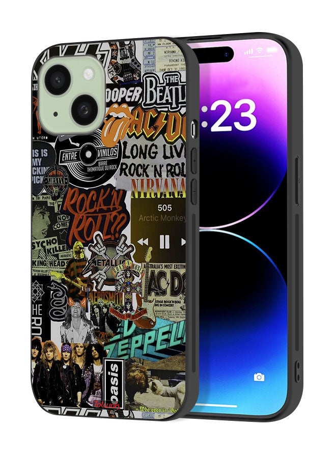 Tolwak Apple iPhone 15 Plus Protective Case Cover Long Live Rock N Roll - Image 1