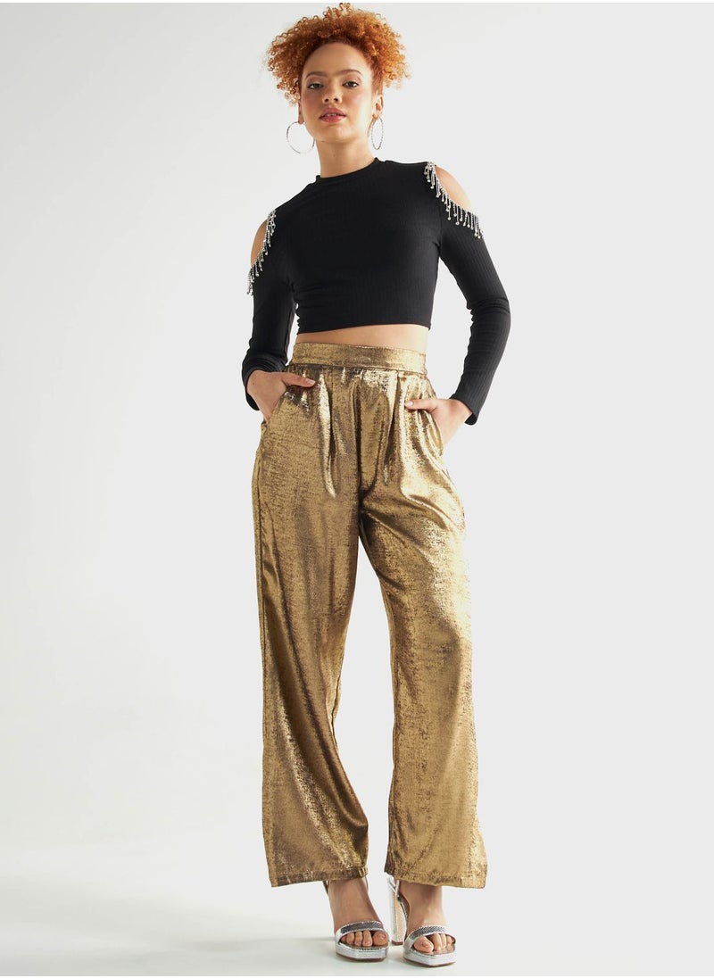 FAV Embellished Cold Shoulder Top  - Image 4