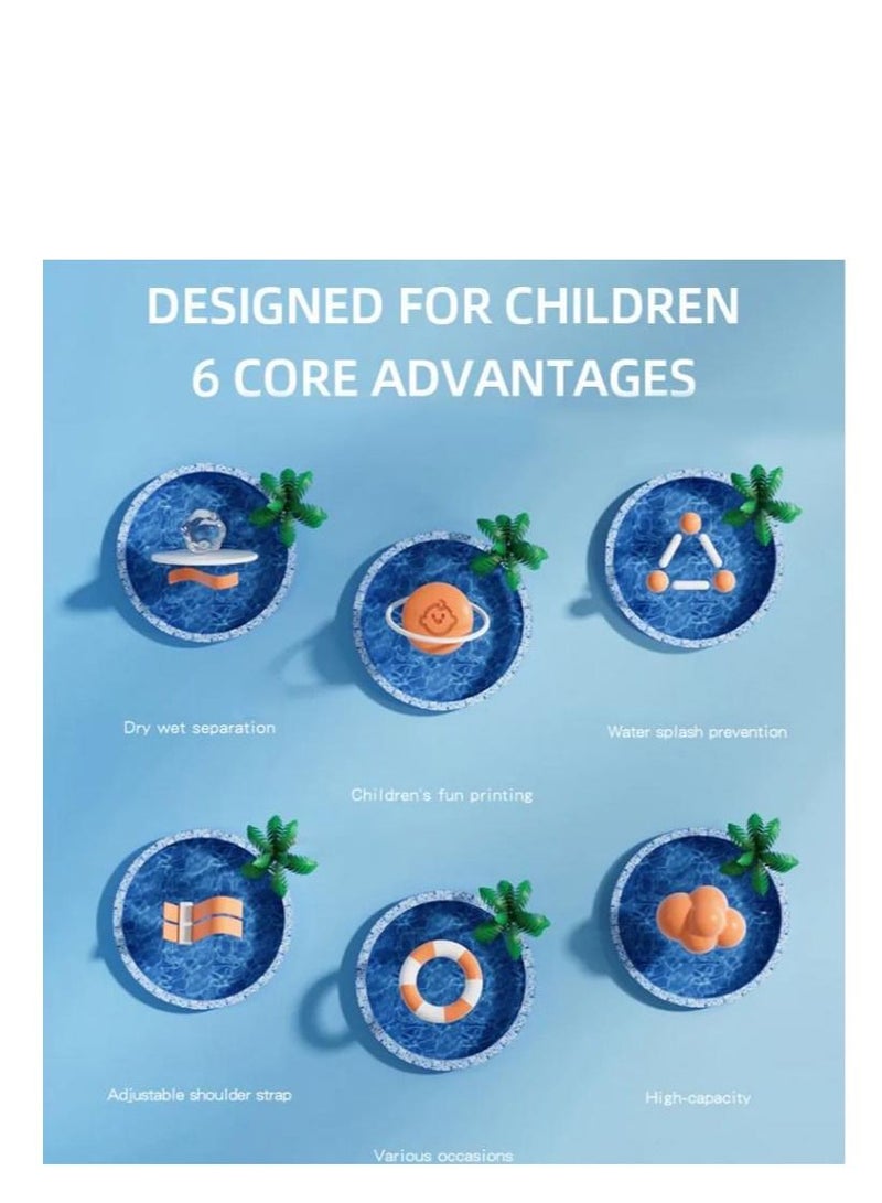 Y&D Children's Dry and Wet Separation Swimming Bag Portable Drawstring Backpack Waterproof Gym Sports Pool Beach Gear - Image 5