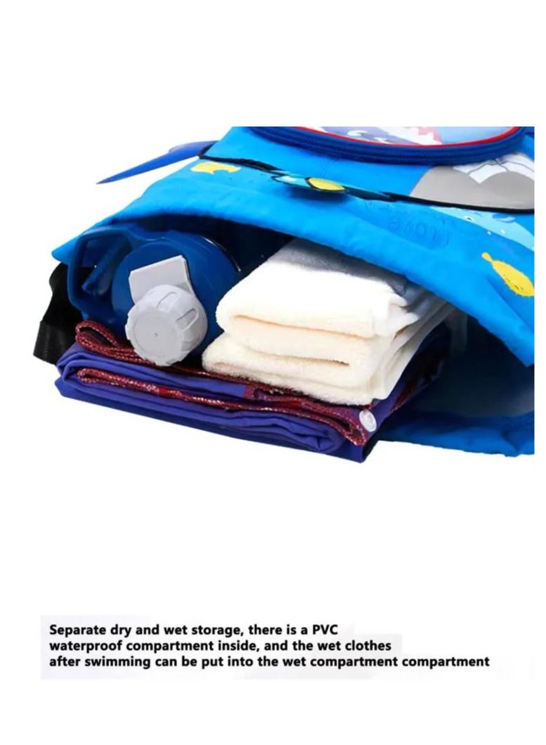 Y&D Children's Dry and Wet Separation Swimming Bag Portable Drawstring Backpack Waterproof Gym Sports Pool Beach Gear - Image 4