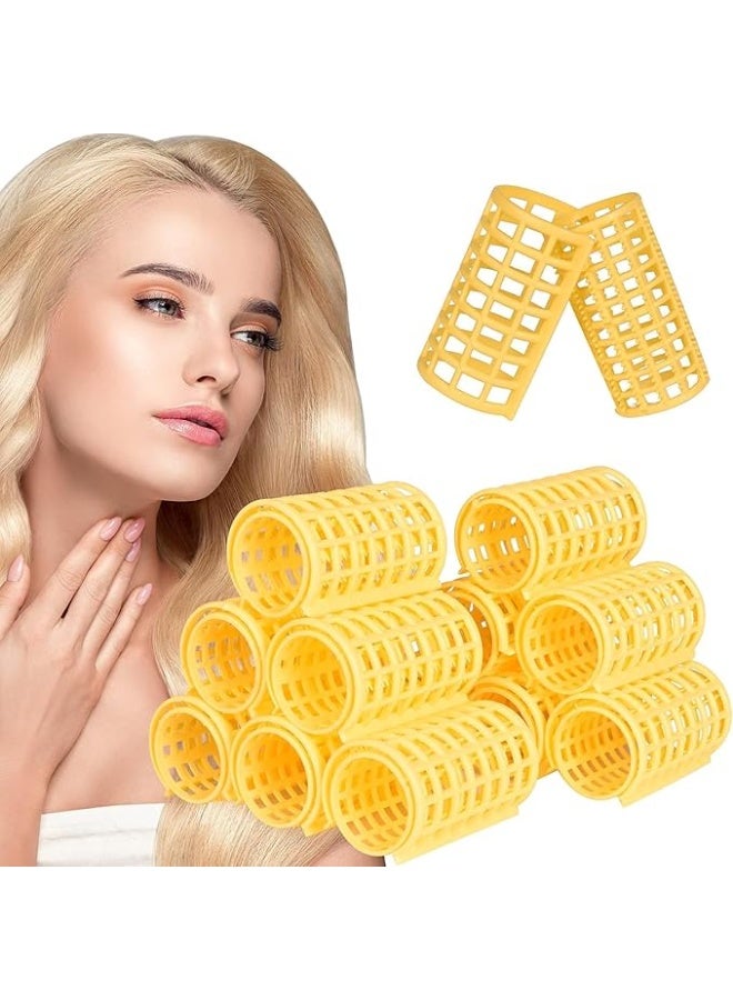 Generic Easy Install Plastic Hair Rollers for Girls and Women, Heatless Curling Hair Rollers, Plastic 2-Pin Hair Rollers for Twisting and Styling Hair (10 Pieces) to Fit All Hair Types, Multi-Color  - Image 1