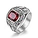 MASOP Luxury High School Stainless Steel Crystal Rings for Men Engraved Flying Eagle Size 9 - Image 3