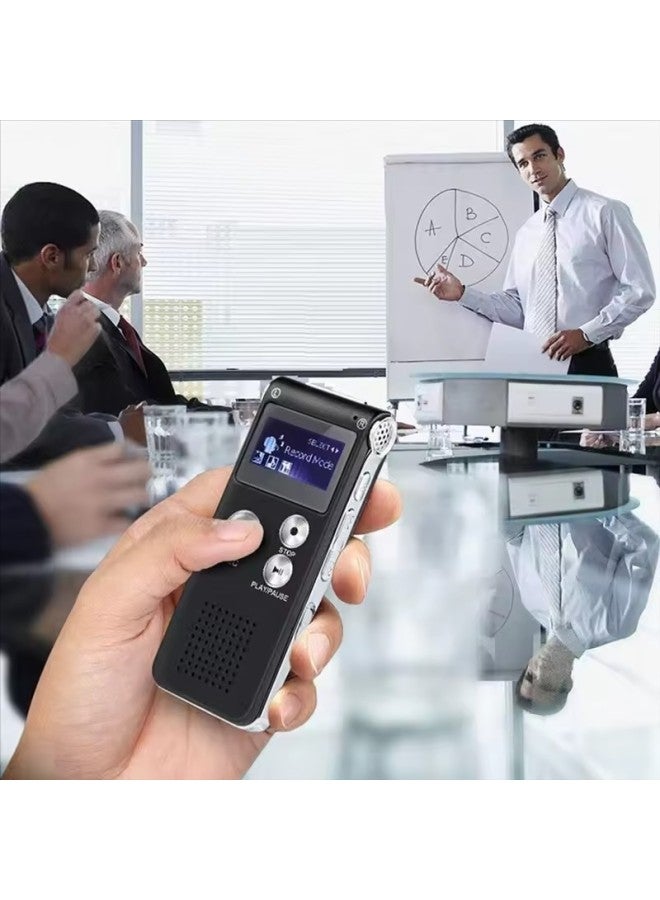 إسكدنيا 16G Professional Voice Control Recording Pen With Screen Smart High-definition Portable Playable Voice Control Mini Recorder-Capacity:16GB - Image 3