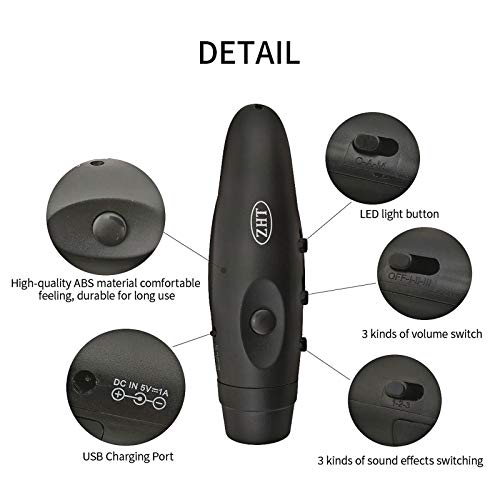 ZHT Electronic Whistles for Referees with USB Charging, 3 Tone High Volume Emergency Whistle for Coaches Teacher, Outdoor Safety Whistles with Lanyard-2 Pack Black & Yellow Color - Image 5