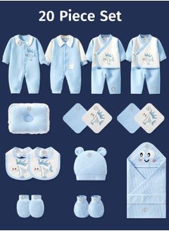 Moovant 20PCS Baby Gifts Set, Newborn Clothes & Accessories Set, Premium Cotton Baby Layette Gift Set, Baby Full Moon Gift for Girl Boys, Infant Essential Clothes Accessories, for Baby Height About 59cm  - Image 3