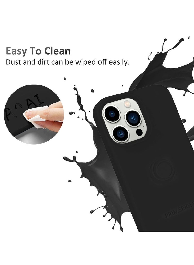 برايميت جراب حماية اسود ايفون 11 برو ماكس 6.5 انش ذو حواف منحنيه مقاومه للصدمات و ضد الخدش كفر حافظة متوافق مع ايفون 11 برو ماكس أسود - Image 3