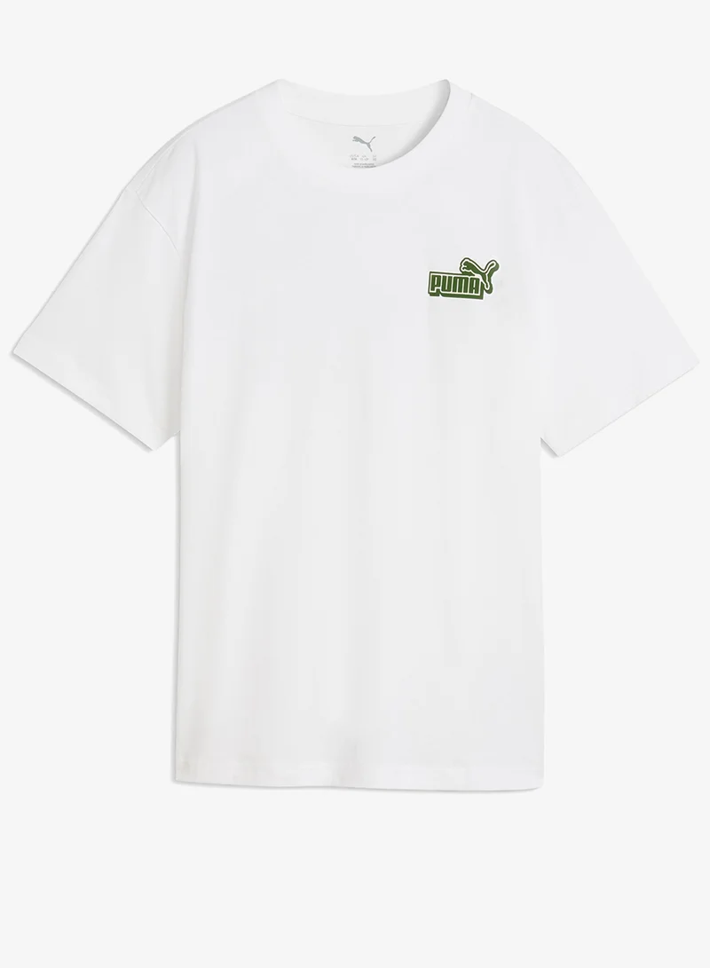 Puma Youth Essential Logo Lab Relaxed Back Graphic T-Shirt