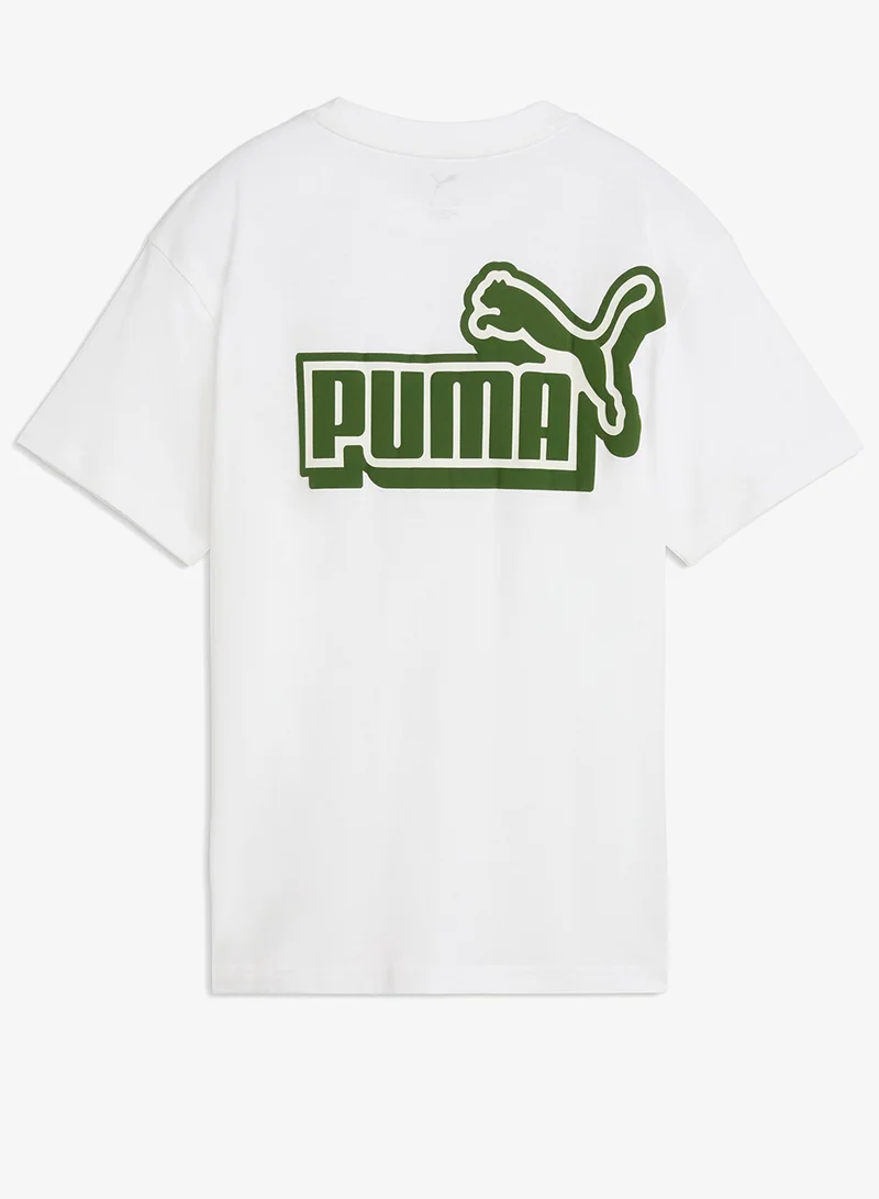 Puma Youth Essential Logo Lab Relaxed Back Graphic T-Shirt