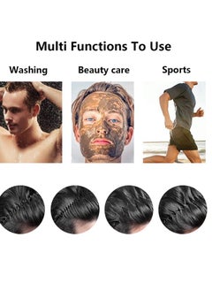 GUSGU الرجال 10 أحزمة الشعر المعدني للرجال 10 أحزمة الشعر العالمي للرجال مع موجة الربيع أحزمة الشعر غير زلق المعادن عصابات الشعر للرجال والنساء الرياضة أزياء الشعر الأسود الحلي  - Image 3