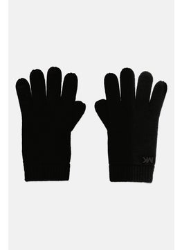 Michael Kors Men Brand Logo Knitted Gloves, Black  - Image 1