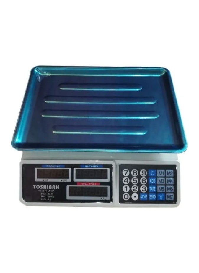 Toshiba - Toshiba digital scale + charging cable that holds up to 40 kilograms with a one-year warranty - Image 1