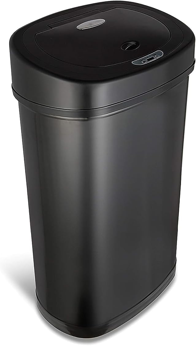 NINESTARS DZT-50-9BK The Original Automatic Motion Sensor Trash Can, 13.2 Gal. / 50 L., Black - Image 1