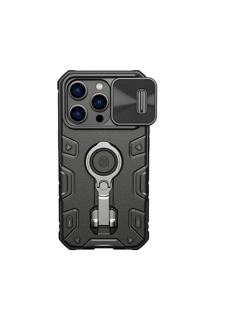 Nillkin NILLKIN CAMSHIELD ARMOR PRO CASE FOR IPHONE 14 PRO ARMORED COVER STAND RING BLACK  - Image 1