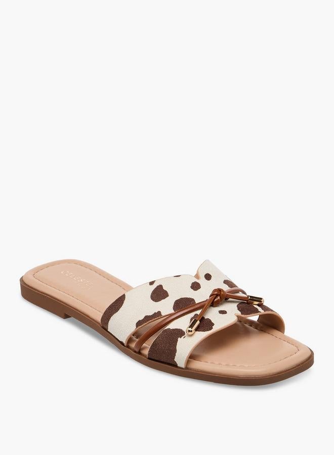 سيليست صنادل نسائية بطبعة حيوانات - Image 3