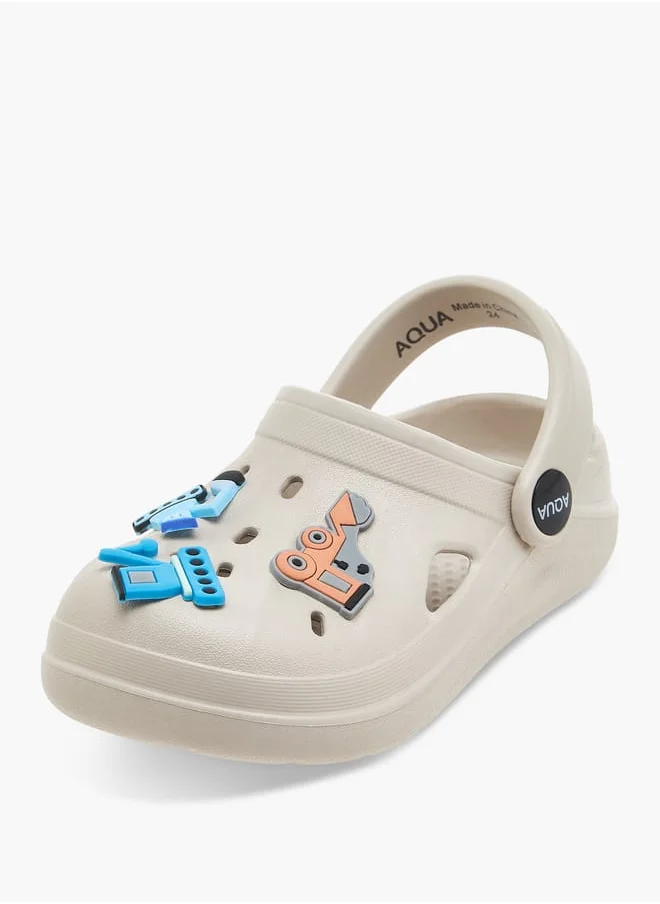 Aqua Boys Accent Detail Slip-On Clogs
