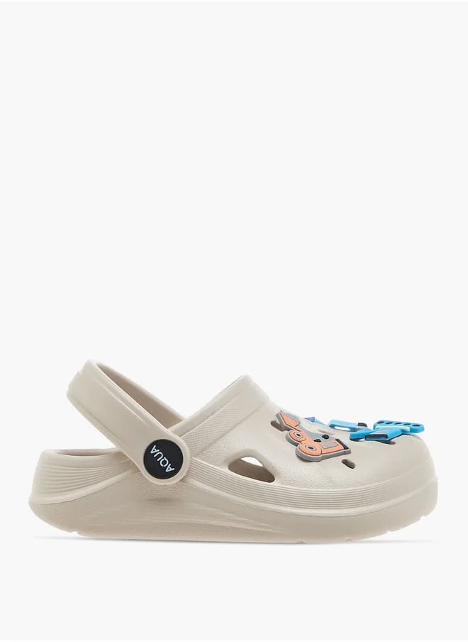 Aqua Boys Accent Detail Slip-On Clogs