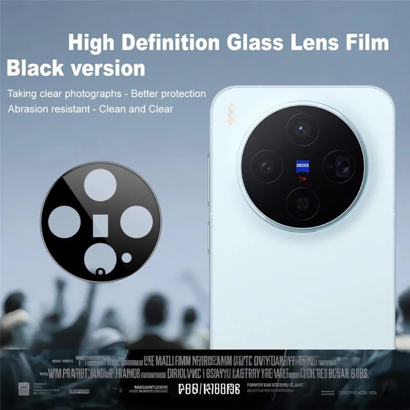 CASENED (2 Pack Camera Lens Protector for Vivo X300 5G – 9H Tempered Glass, Crystal Clear, Anti-Fingerprint, Case Friendly, Easy Bubble‑Free Installation - Image 2