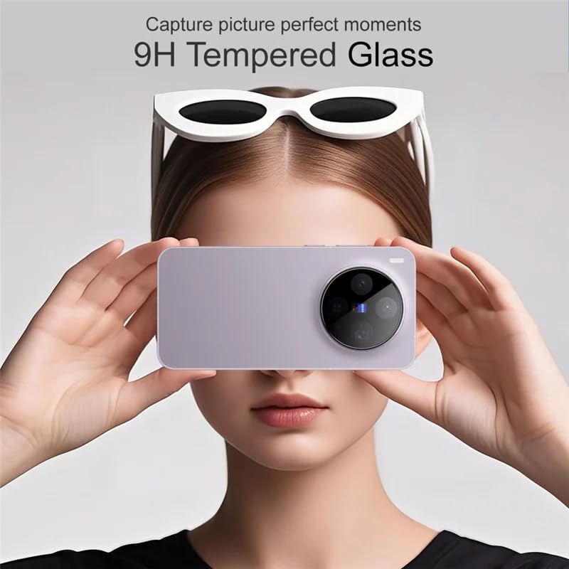 CASENED (2 Pack Camera Lens Protector for Vivo X300 5G – 9H Tempered Glass, Crystal Clear, Anti-Fingerprint, Case Friendly, Easy Bubble‑Free Installation - Image 3