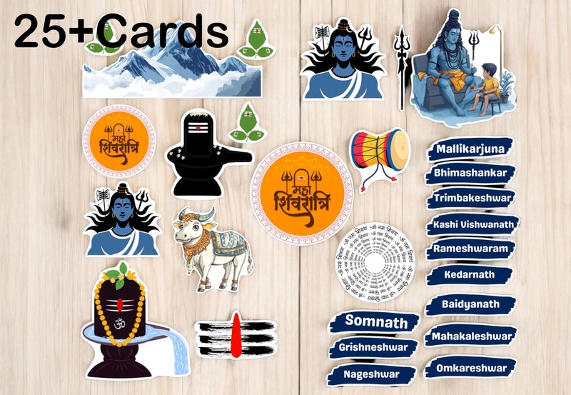 TodFod Shivratri Theme Baby Photography Props Kit - 20+ Unique Photo Booth Props for Baby Shower Decorations, Annaprashan Decoration, Makeup Kit for Kids Girls, Religious Events - Image 4