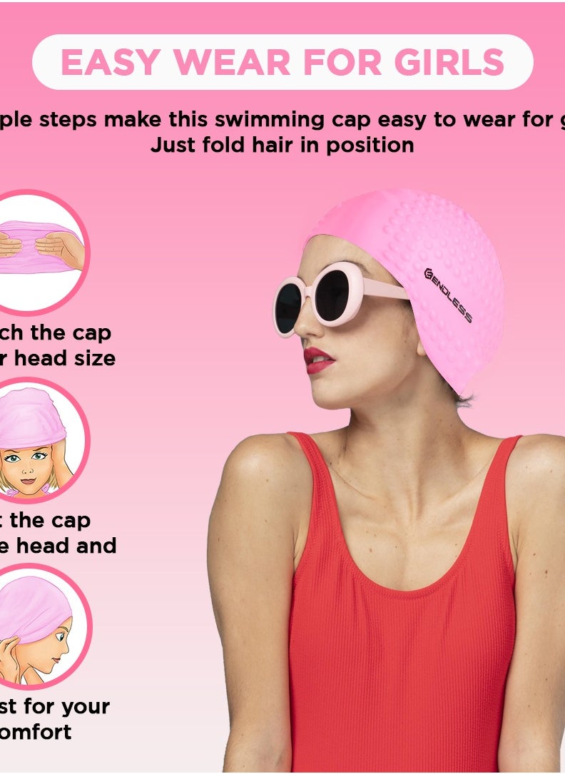 ENDLESS  - Comfortable Silicon Swimming Cap with Ergonomic Ear Pockets – Fully Elastic and Waterproof – For Men and Women - Image 1