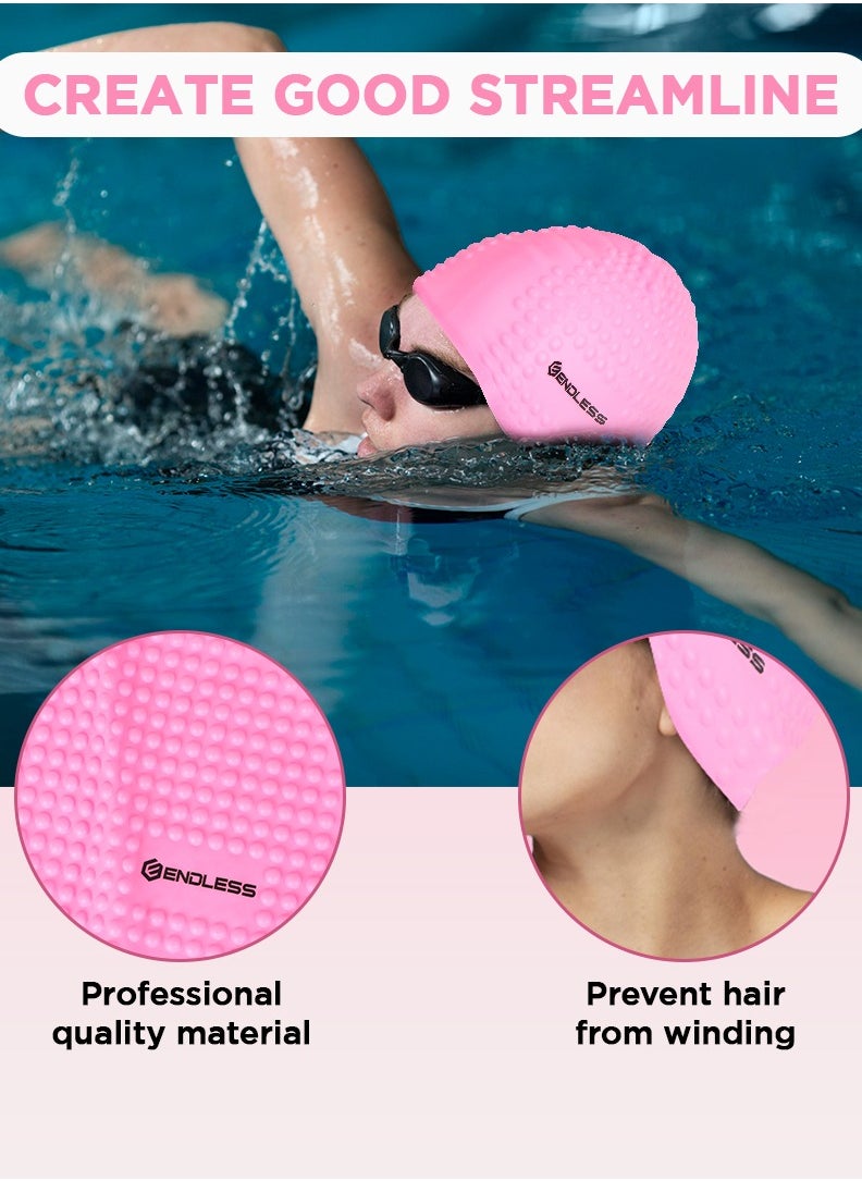 ENDLESS  - Comfortable Silicon Swimming Cap with Ergonomic Ear Pockets – Fully Elastic and Waterproof – For Men and Women - Image 1