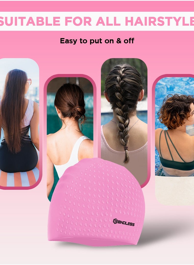 ENDLESS  - Comfortable Silicon Swimming Cap with Ergonomic Ear Pockets – Fully Elastic and Waterproof – For Men and Women - Image 1