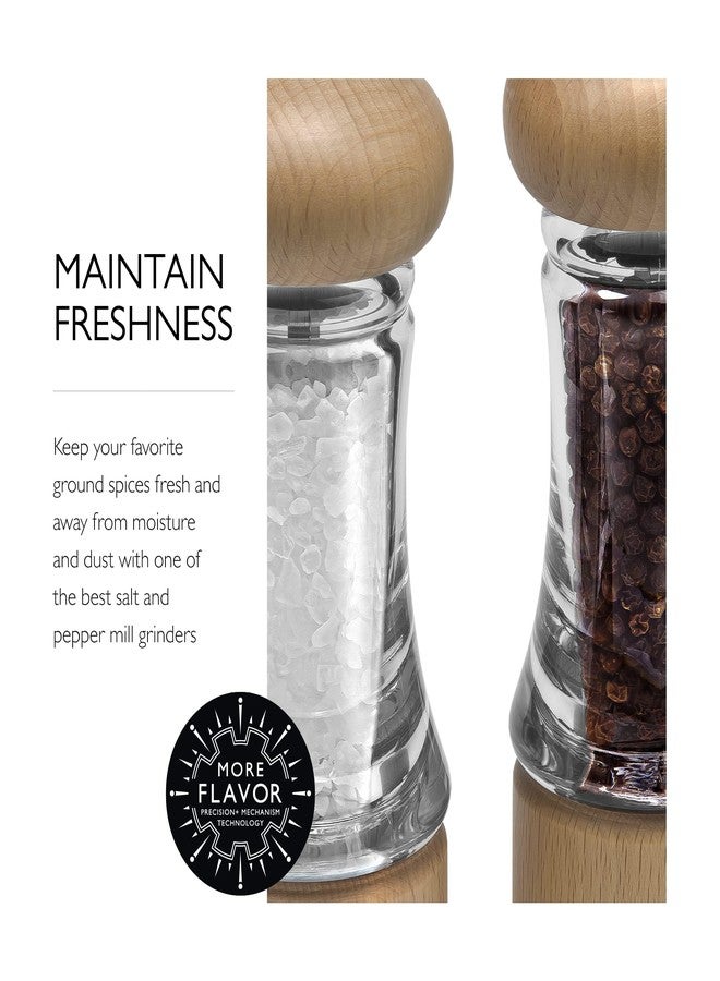 Cole & Mason Basic Woods Mill Gift Set - Adjustable Salt & Pepper Grinders - Refillable Spice Tools - Hand Wash Kitchen Tool - Wood - Image 4