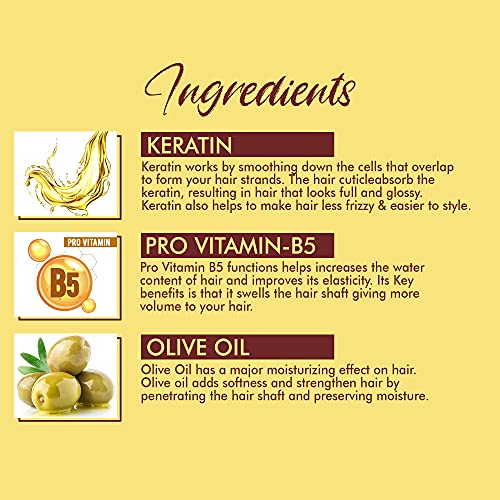 Just Peachy Volume Boost Hair Treatment Mask | Keratin ; Olive Oil & Pro Vitamin B5 | Color Safe | For Fine & Thin Hair | No Sulfate, Paraben, Phosphates | 100% Vegan | 200ml - Image 5