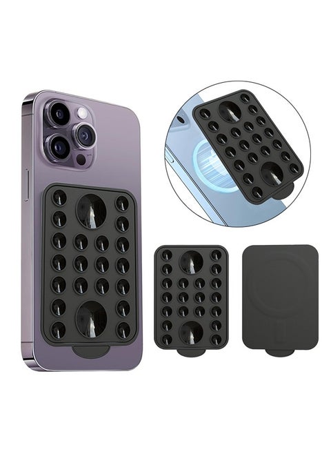 Suction Phone Case Mount, Magnetic Silicone Suction Cup Phone Grip Holder Stand for iPhone 15 Pro Max, Hands-Free Cell Phone Accessory Holder for Selfies and Tiktok Videos, Creator and Sharer