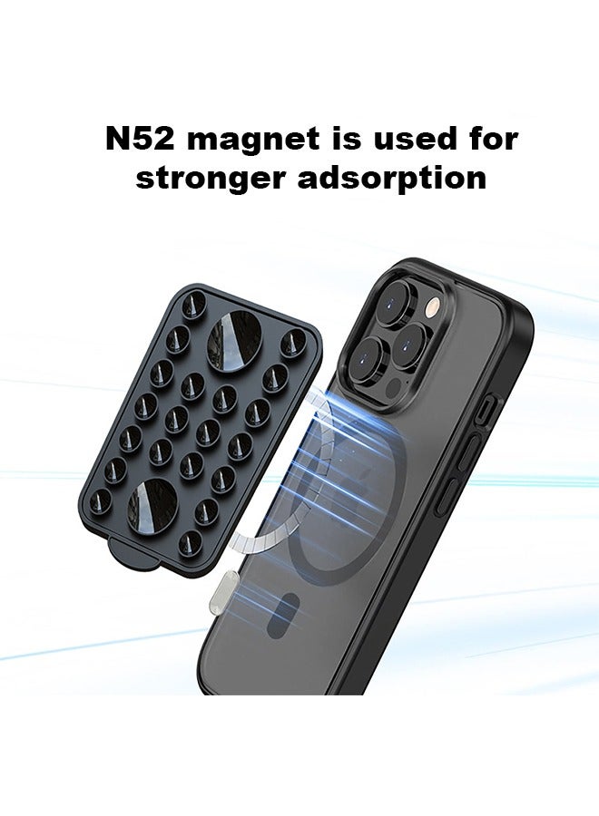 Suction Phone Case Mount, Magnetic Silicone Suction Cup Phone Grip Holder Stand for iPhone 15 Pro Max, Hands-Free Cell Phone Accessory Holder for Selfies and Tiktok Videos, Creator and Sharer  - Image 2