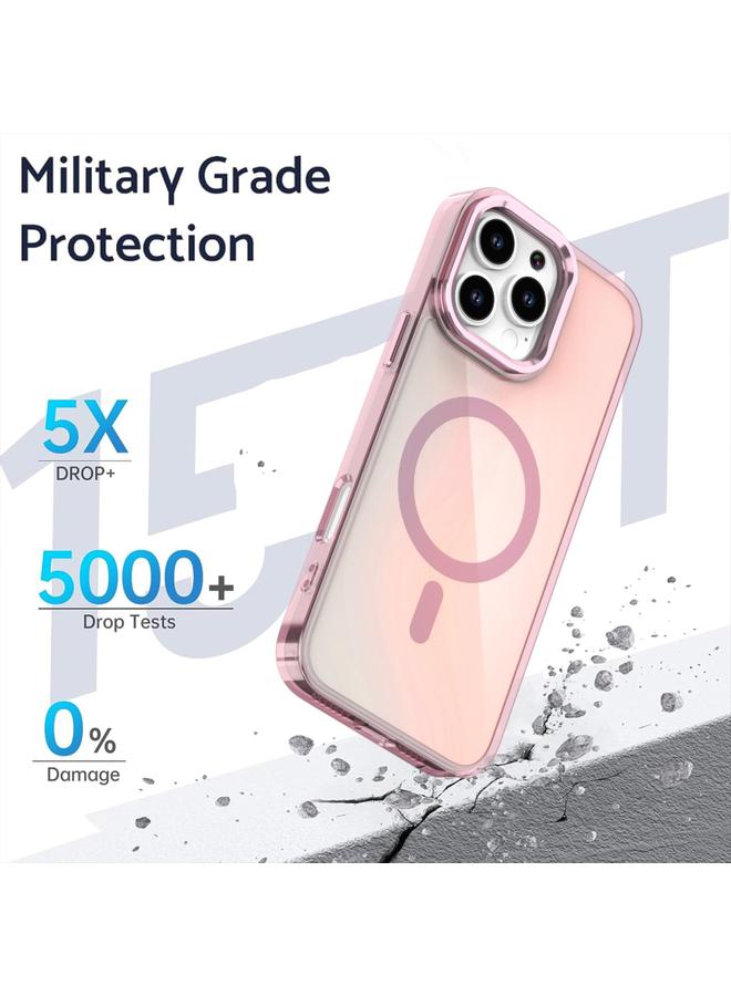 S-TOP Case For iPhone 15 Plating Gradient Discolor MagSafe Phone Case with Holder - Image 2