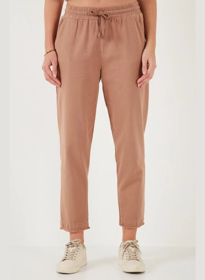 ليلا بنطلون نسائي ليلا قطن خصر عادي مقاس عادي أرجل مستقيمة